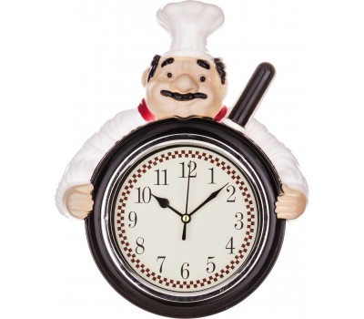 Часы настенные кварцевые «chef kitchen» 23,5*29,3*6 см.диаметр циферблата=13 см.(кор=12шт.)
