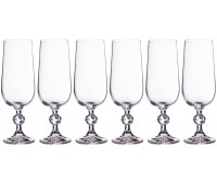 Набор бокалов для шампанского из 6 шт. «claudie/sterna» 180 мл высота=17 см (кор=8набор.)