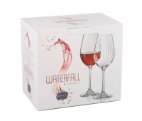 Набор бокалов для вина «waterfall» из 6 шт. 350 мл высота 22,5 см (кор=8набор.)