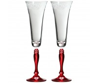 Набор бокалов для шампанского из 2 шт. «love» 180 мл высота=25 см (кор=12набор.)