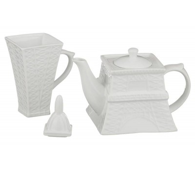 Чайный набор «париж» чайник+чашка 500/200 мл.(кор=18набор.)