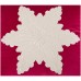 Подушка декоративная 46*46 см, «снежинка» п/э 100%, малиновая