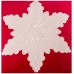 Декоративная подушка 46*46 см, «снежинка» п/э 100%, брусничный
