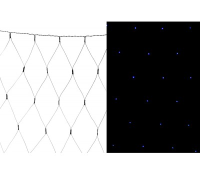 Электрогирлянда со светодиодами-сеть 130х140 см  220в  100 led   голубой (кор=96шт.)