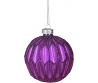 Декоративное изделие шар стеклянный диаметр=8 см. высота=9 см. цвет: фиолетовый (кор=96шт.)