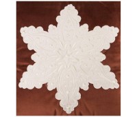Декоративная подушка 46*46 см, «снежинка» п/э 100%, коричневая