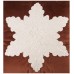 Декоративная подушка 46*46 см, «снежинка» п/э 100%, коричневая