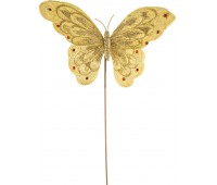 Изделие декоративное «бабочка золотая» высота=27 см.без упаковки (кор=288 шт.)