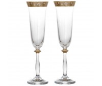 Набор бокалов для шампанского из 2 шт.«новогодний» 190 мл. высота=25 см. (кор=1набор.)