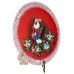 Тарелка декоративная «символ года 2018 собака на красном фоне» диаметр=20 см. без упаковки (кор=12шт