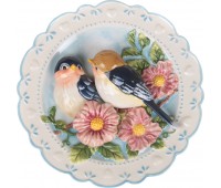 Тарелка настенная декоративная «птицы на яблоневой ветке» диаметр=20 см (кор=24шт.)