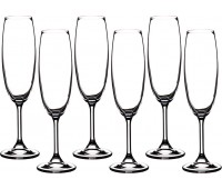 Набор бокалов для шампанского из 6 шт. «klara/sylvia» 220 мл высота=22 см (кор=1набор.)