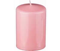 Свеча высота=10 см.диаметр=7 см.нежно-розовая (кор=4шт.)