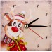 Часы «олень с подарком» 10*10 см. (кор=1шт.)