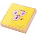 Салфетка махровая «анютины глазки»  40х40,жёлтый,3d вышивка,100% х/б