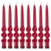 Набор свечей из 8 шт. 23,5/2,2 см. лакированный бордовый (кор=3набор.)