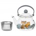 Чайник agness эмалированный с фильтром из нжс, серия озорные коты, 1,3л, подходит для индукц. плит