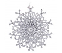 Декоративное изделие «снежинка» 11 см цвет: серебро без упаковки (мал=24шт./кор=144шт.)