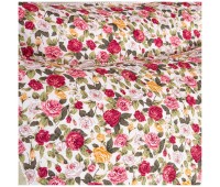 Кпб 1,5 спальный «розовый сад»,зел+цв, 100% хб, сатин+сорочка