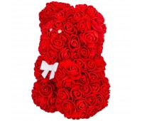 Декоративное изделие«медвежонок из роз» 25 см