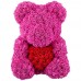 Декоративное изделие«медвежонок из роз с сердцем» 40 см