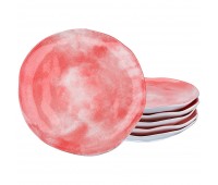 Набор тарелок закусочных lefard «парадиз» 6 шт. 21 см розовый закат (кор=8набор)