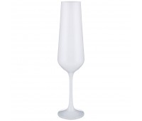Набор бокалов для шампанского «sandra sprayed white» из 6 шт. 200 мл. высота=24 см. (кор=8набор.)