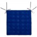 Сидушка на стул  «индиго» ,40х40см,100% хлопок,синий+клетка,синтипон