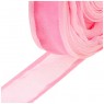 Лента капроновая сширокой каймой, розовая, ширина=2,5 см, длина=45,5 м