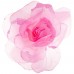 Большая шифоновая роза с блестками розового цвета  (упаковка из 15шт)