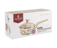 Ковш agness эмалированный, серия royal garden 14см / 0,9л d=14 см  длина=31см подходит для индукцион