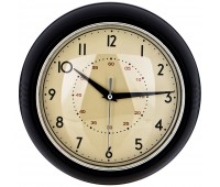 Часы настенные кварцевые «lovely home» диаметр 23 см цвет:черный (кор=6шт.)