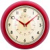 Часы настенные кварцевые «lovely home» диаметр 23 см цвет:красный (кор=6шт.)