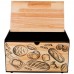 Хлебница agness «лофт» металлическая с деревянной крышкой, 35.5*21.5*19.5cm