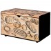 Хлебница agness «лофт» металлическая с деревянной крышкой, 35.5*21.5*19.5cm