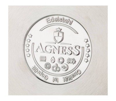 Кастрюля agness professional  высококачественная нерж сталь 18/10,  20x10 см 3,2 л