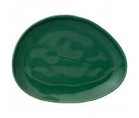 Тарелка закусочная bronco «meadow» 25*19 см зеленая (кор=24шт.) мал.уп.=4шт