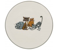 Тарелка десертная коллекция «озорные коты» диаметр=20 см высота=2 см (кор=32шт.)