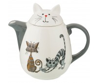 Заварочный чайник коллекция «озорные коты» 1000 мл 19,5*12,5*17,6 см (кор=18шт.)