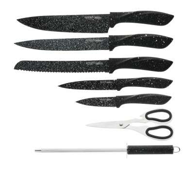 Набор ножей agness с ножницами и мусатом на пластиковой подставке, 8 предметов