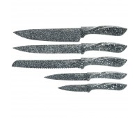 Набор ножей agness  на пластиковой подставке, 6 предметов