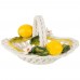 Блюдо овальное «корзинка с ручкой с лимонами» 24*19 см высота 14 см