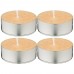 Набор ароматических стеариновых свечей из 4 шт. vanilla диметр 6 см высота 2 см