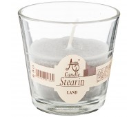 Свеча ароматическая стеариновая в стакане land диаметр 7,5 см высота 7,5