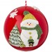 Свеча декоративная шар «счастливый снеговик» диаметр 8 см высота 8 см