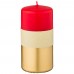 Свеча декоративная столбик «магический блеск» red диаметр 6 см высота 12 см