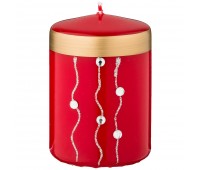 Свеча декоративная столбик «волшебное сияние» red диаметр 7 см высота 9,5 см