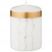 Свеча декоративная столбик «волшебное сияние» white диаметр 7 см высота 9,5 см