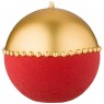 Свеча декоративная шар «велюровый шик» red диаметр 10 см высота 10 см
