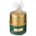 Свеча декоративная столбик «велюровый шик» green диаметр 7,5 см высота 10 см